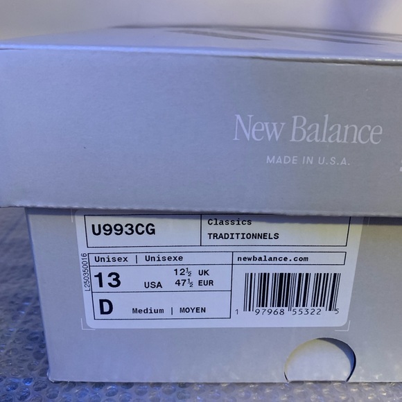 New Balance 993 Made in USA Heritage Pack - Covert Green U993CG - Men’s Size 13 - Picture 7 of 7